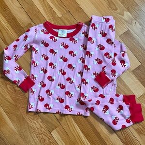 Hanna Andersson Girls’ 110/5 Pink Long Johns with Hearts